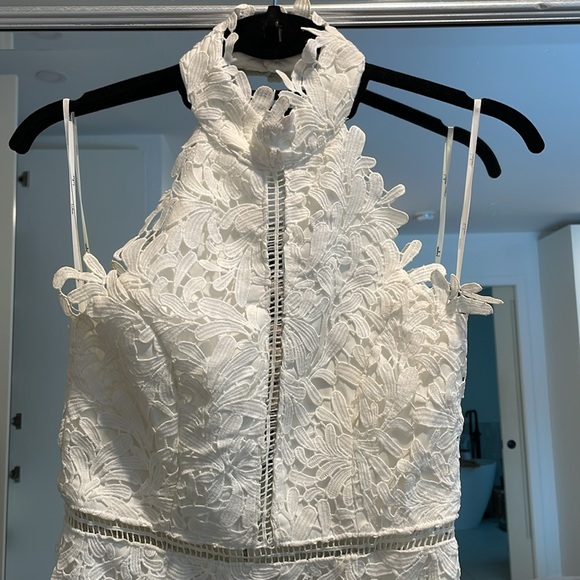 Lulus white high neck midi dress - Picture 2 of 8